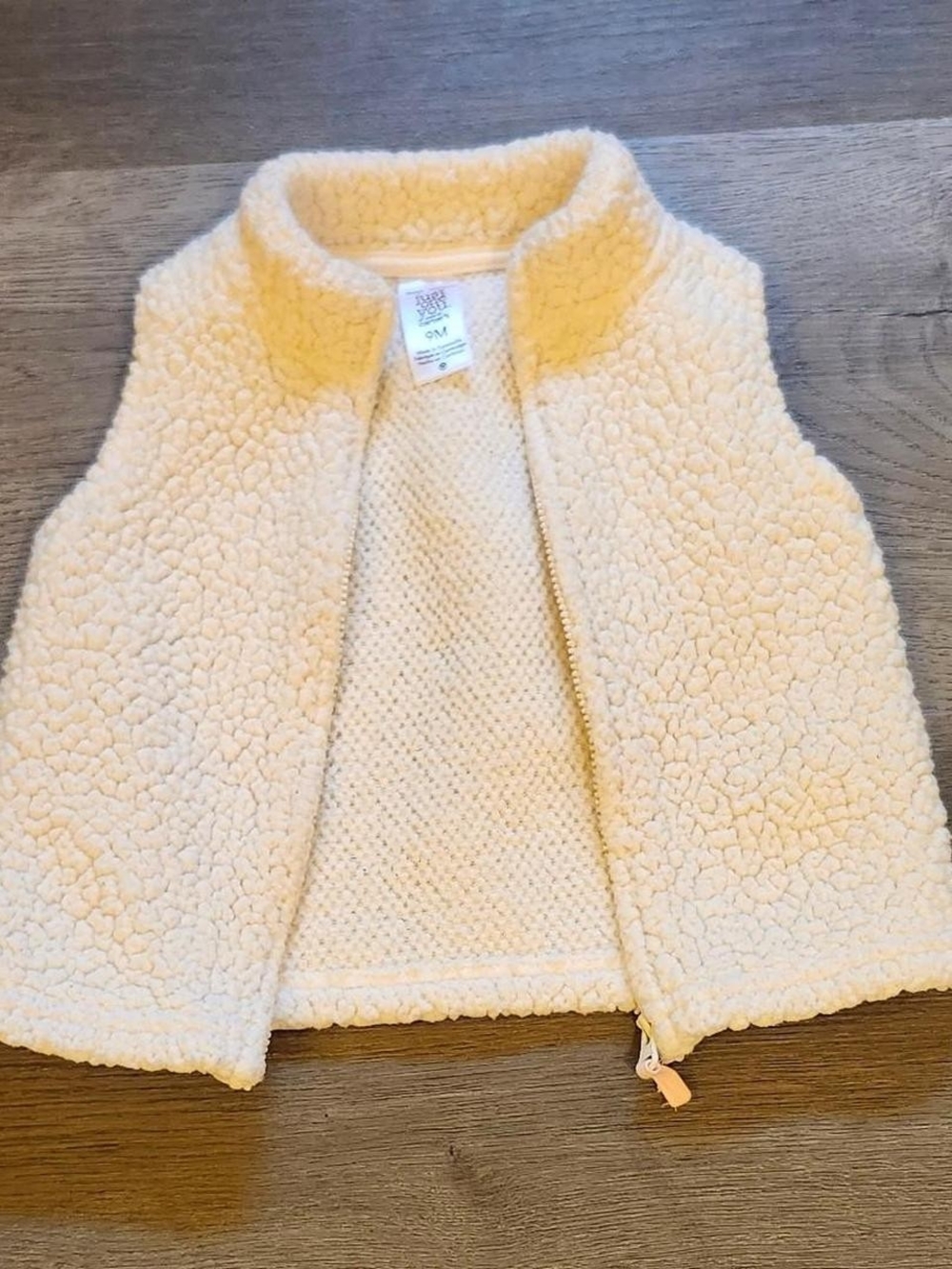 Carter's Cream Sherpa Vest for Kids - Zip Front